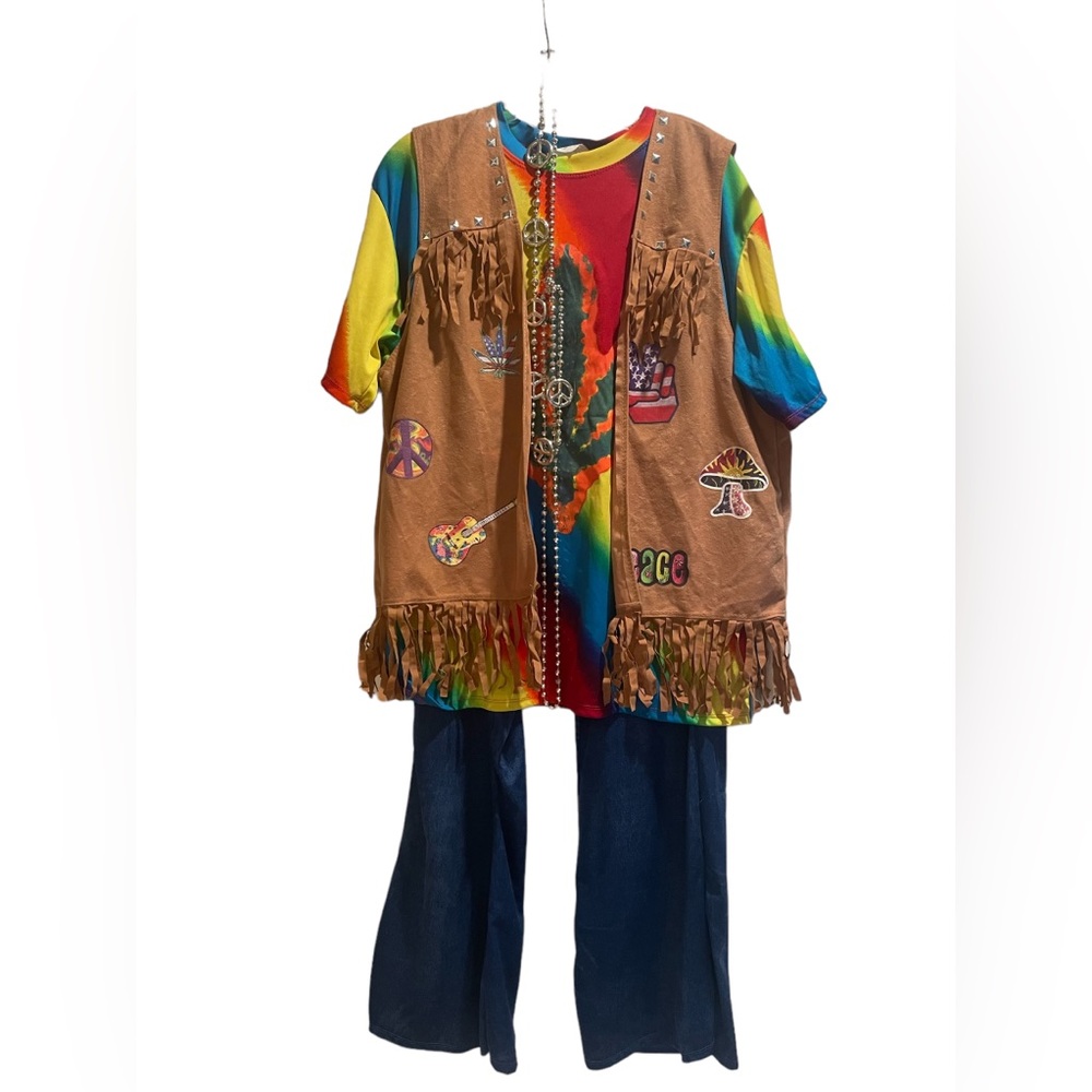 Hippie 70s Halloween Costume men’s XL by California Costume
